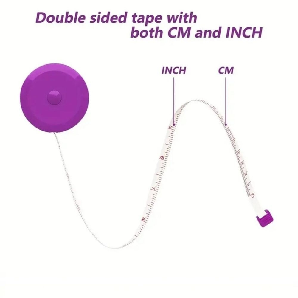 purple travel size Retractable Measuring Tape 60 in''